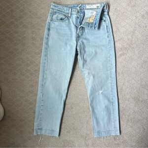 Rag & Bone Maya Rise Ankle Slim in Color Mica with Holes Size 25 Jeans